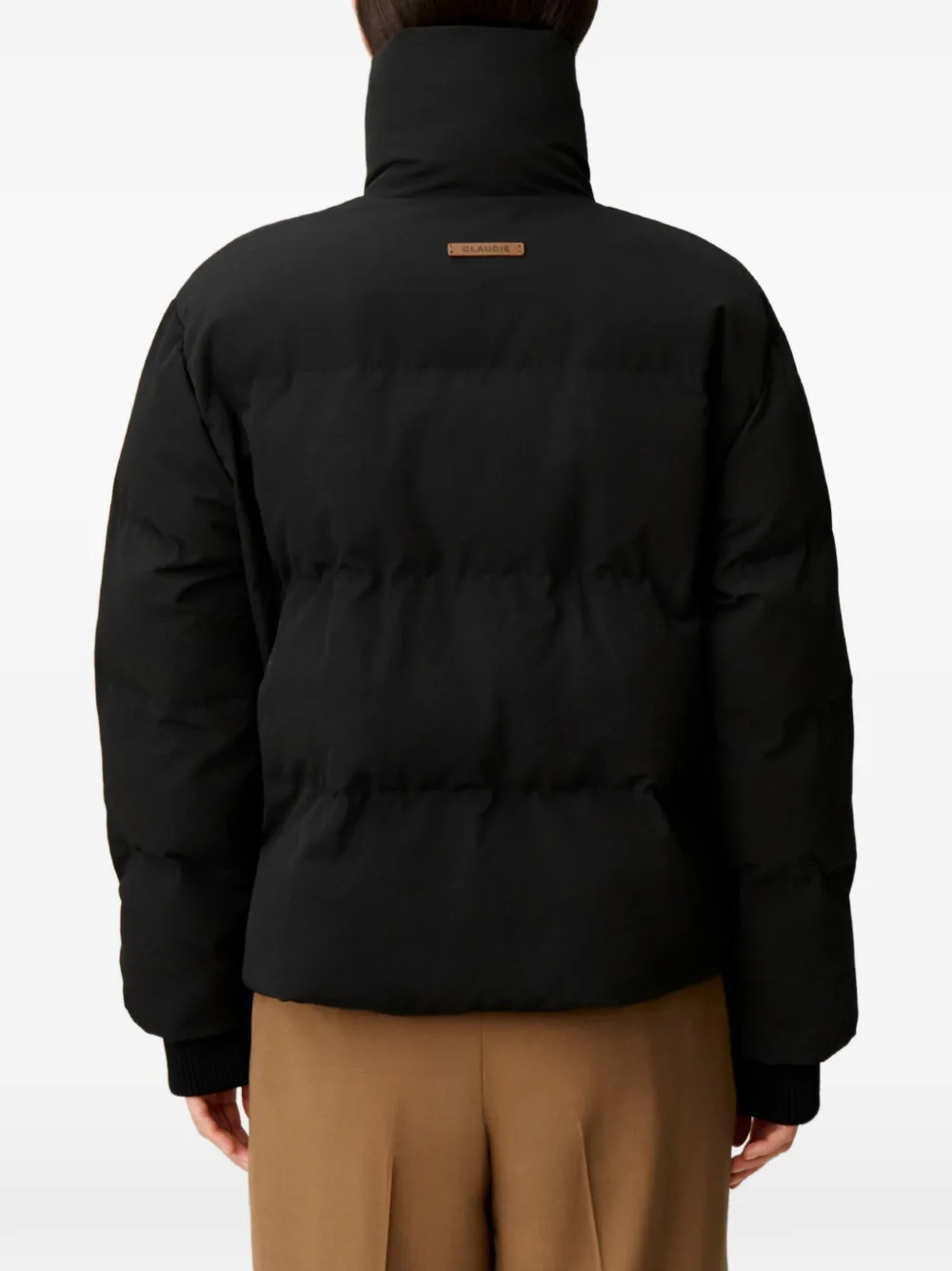 Claudie Pierlot Oversized donsjack met hoge hals Zwart