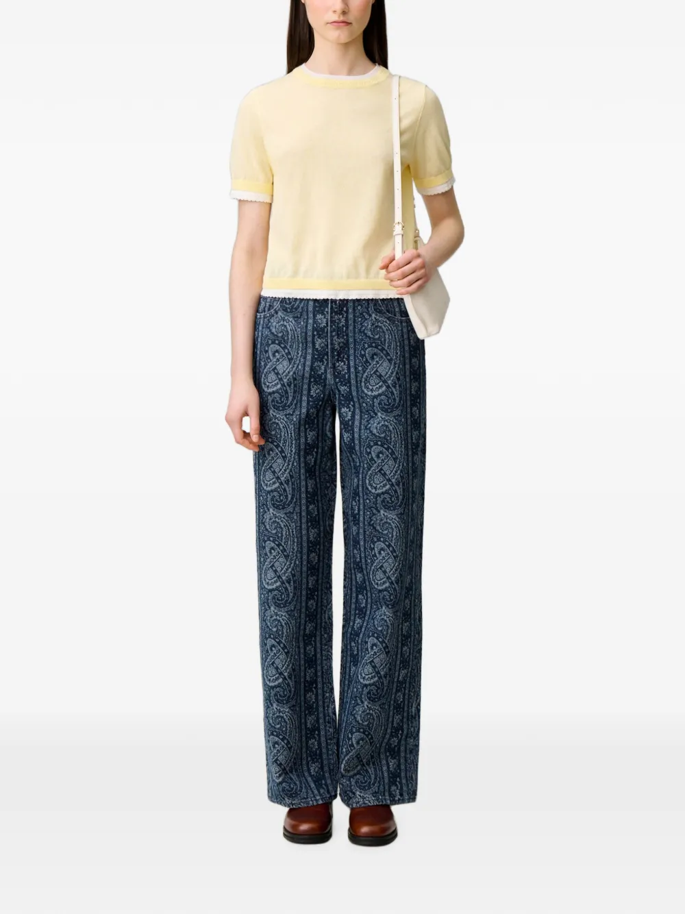 Claudie Pierlot Trui met contrast Geel