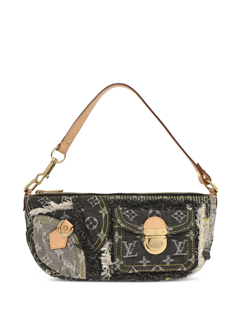 Louis Vuitton Pre-Owned 2007 Monogram Denim Patchwork handbag - Grigio