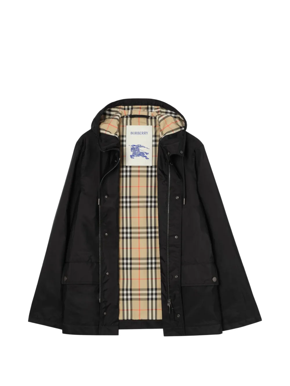 Burberry Pembrey nylon jack met capuchon Zwart