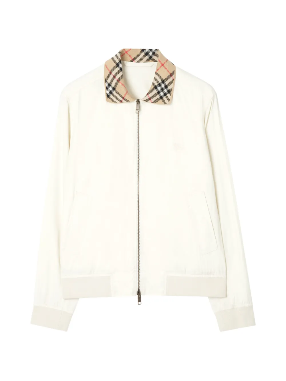 Burberry Gabardine Glenfields Bomber Jacket - Toni neutri