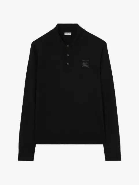 Burberry long-sleeve Knight wool polo shirt