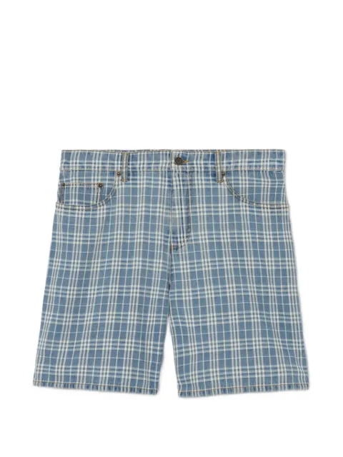 Burberry Check denim shorts