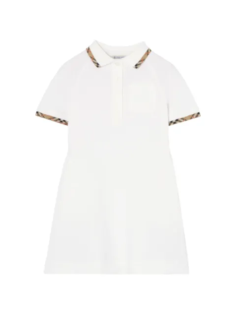 Burberry Kids Check-trim cotton polo shirt dress