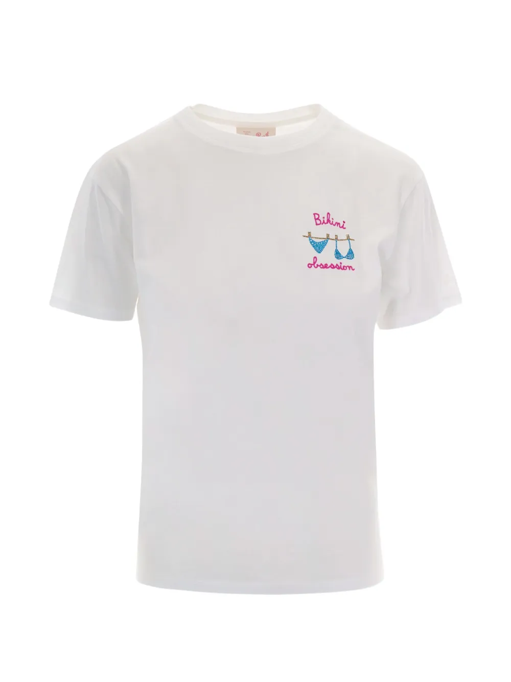 MC2 Saint Barth Emilie T-shirt verfraaid met kristallen en borduurwerk Wit