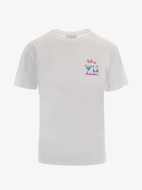 MC2 Saint Barth Emilie crystal-embellished embroidered T-shirt