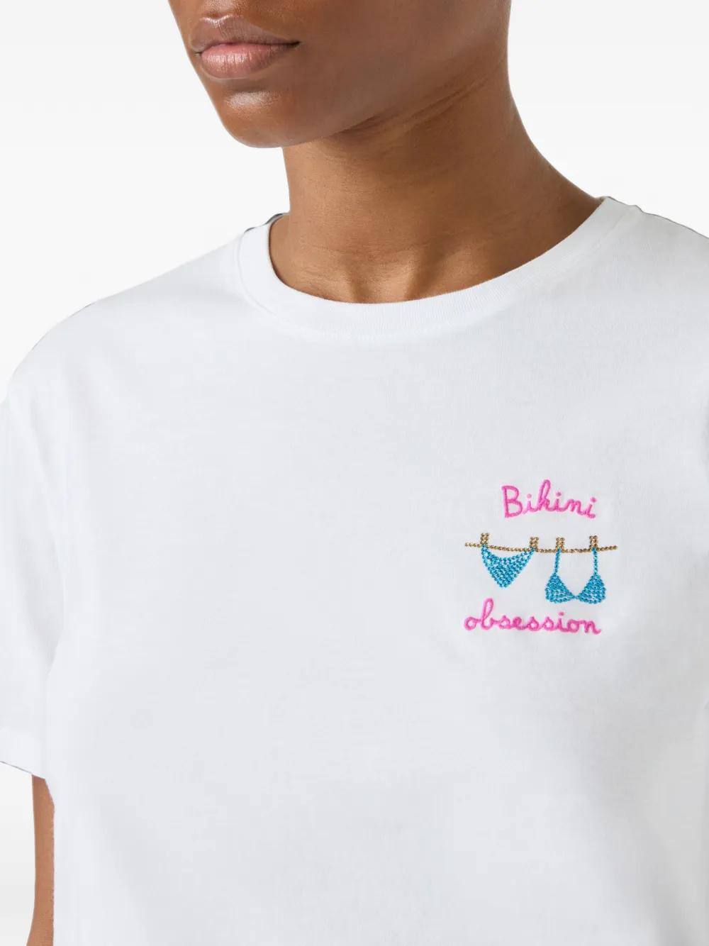 MC2 Saint Barth T-shirt met borduurwerk Wit