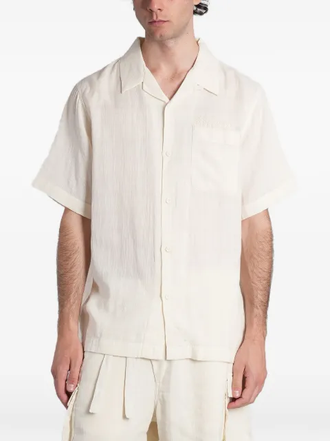 Maharishi logo-embroidered chest-pocket shirt