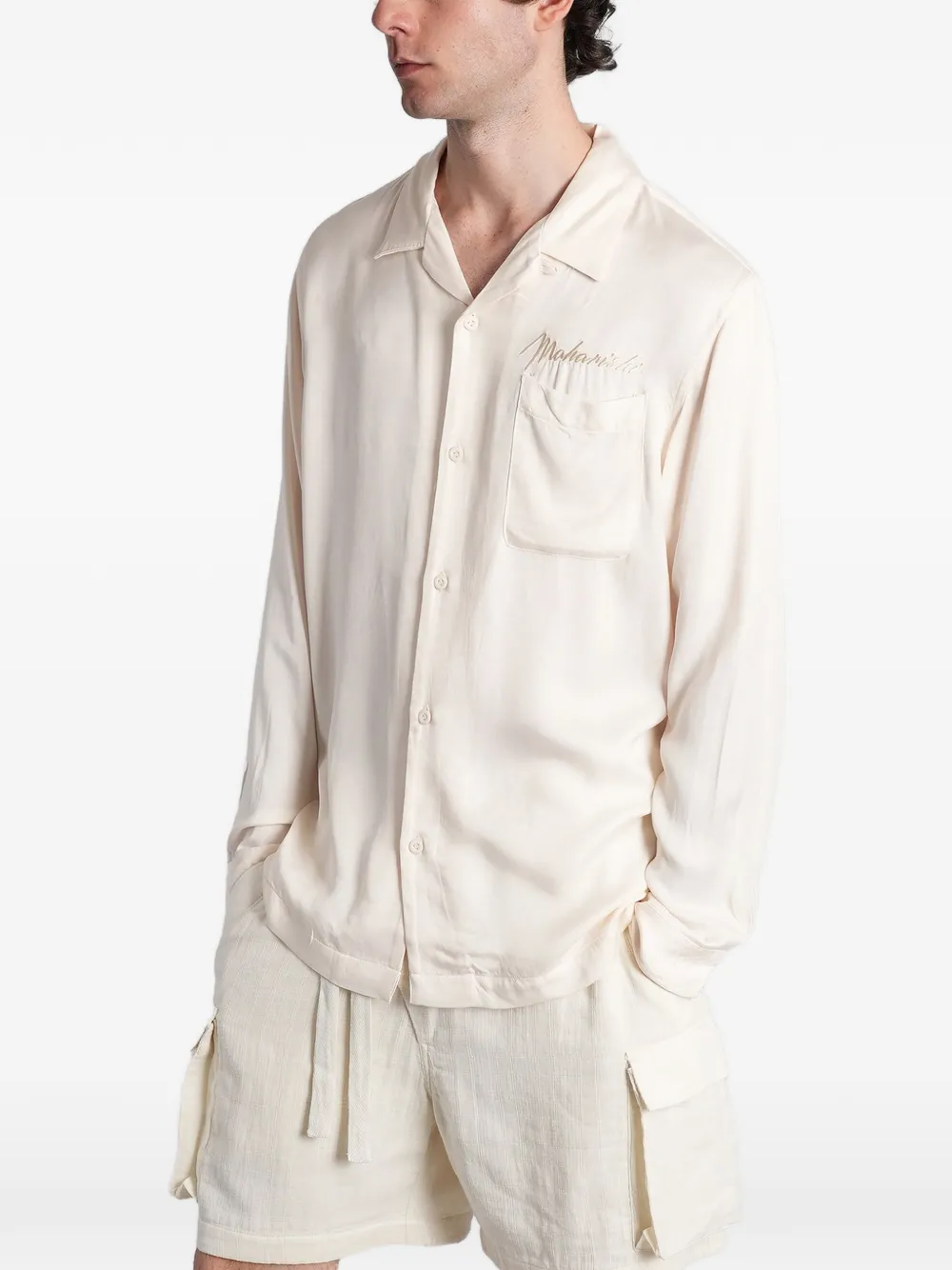 Maharishi Ascending Dragon blouse met borduurwerk Beige