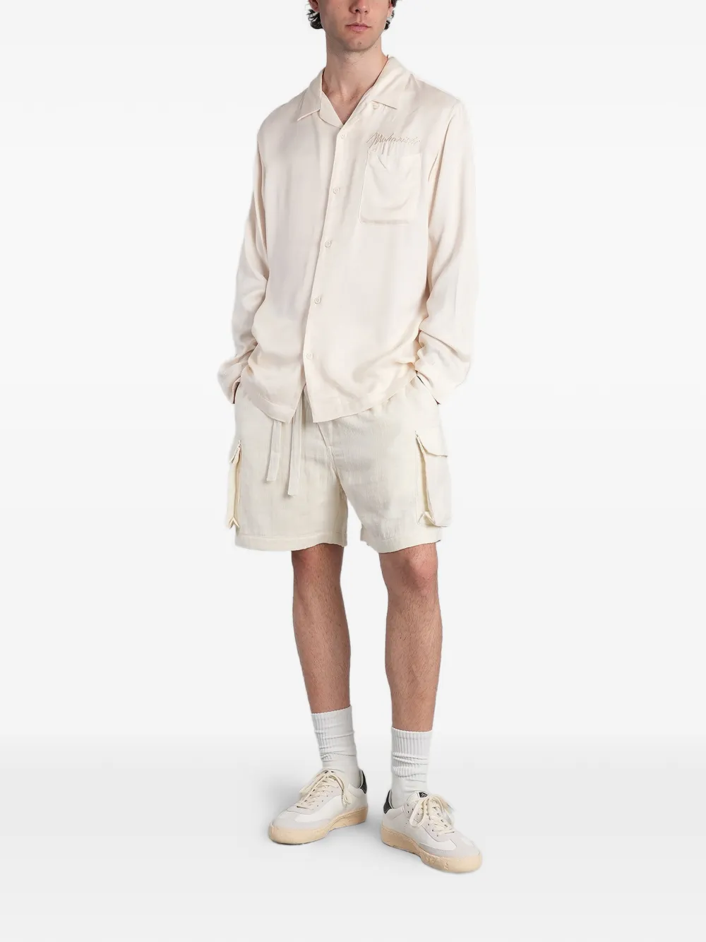 Maharishi Ascending Dragon blouse met borduurwerk Beige