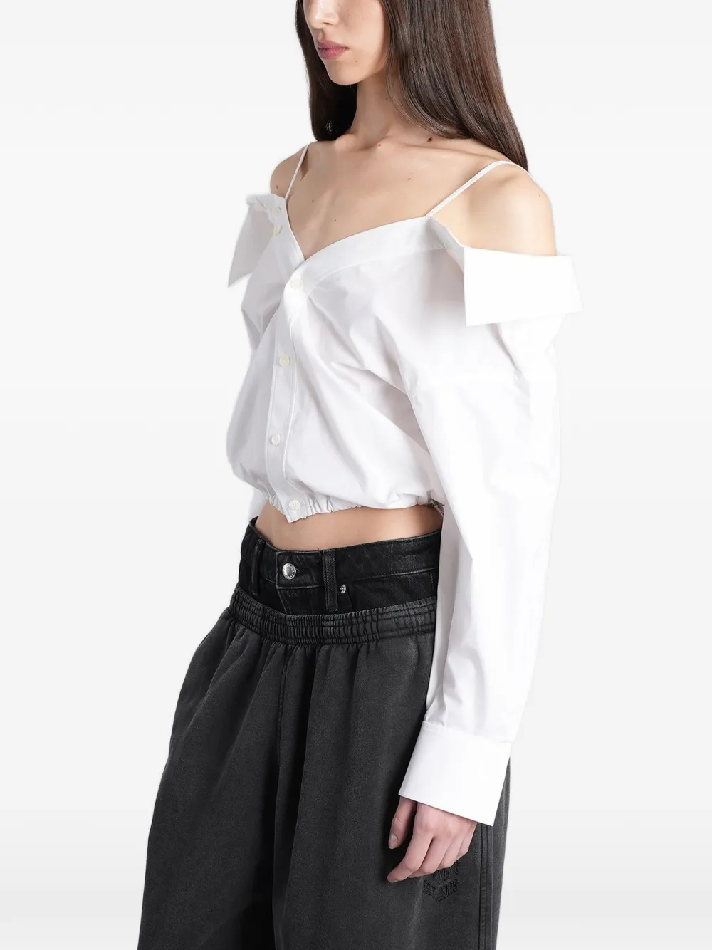 Alexander Wang Cropped blouse Wit