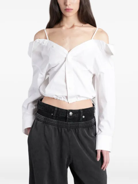 Alexander Wang off-shoulder cropped shirt