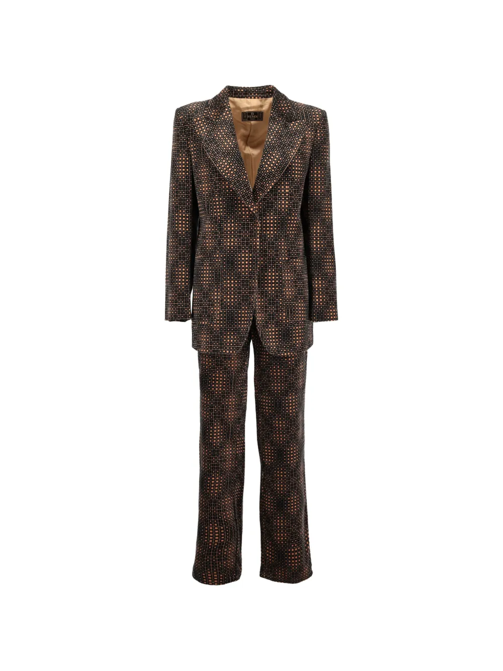 Fendi Pre-Owned geometric-print suit - Brown