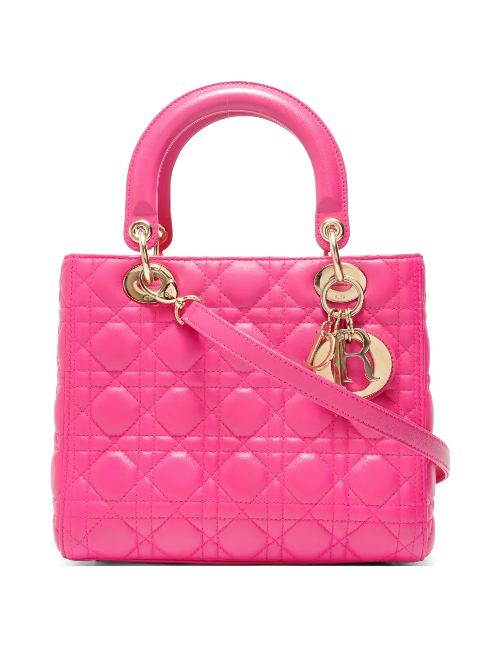 Christian Dior Pre-Owned 2020s Lady Dior Cannage handbag - Pink
