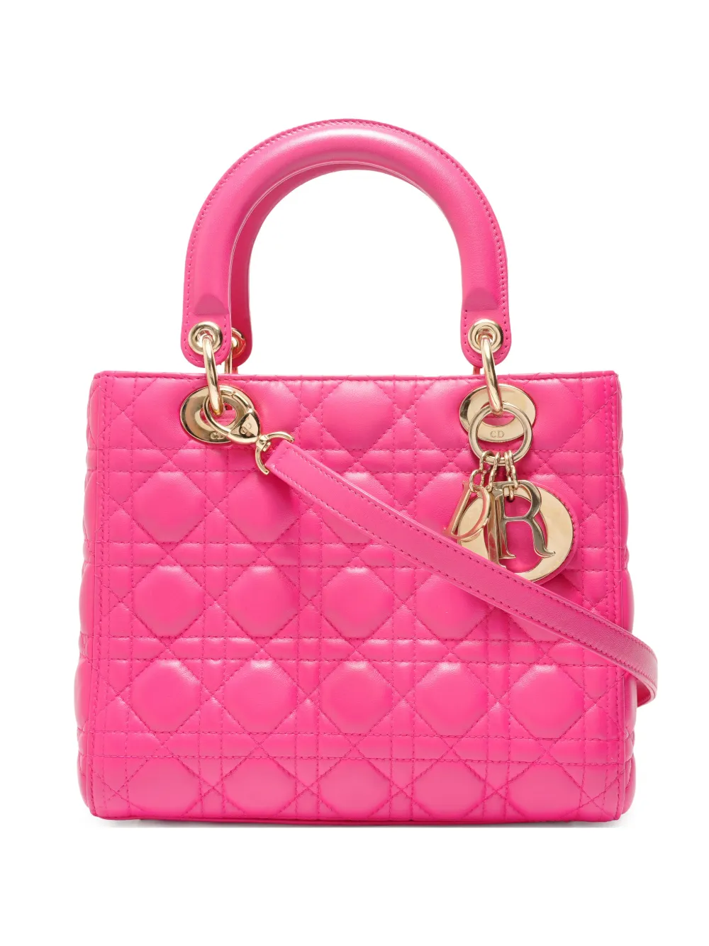 Christian Dior Pre-Owned 2020s Lady Dior Cannage handbag - Pink