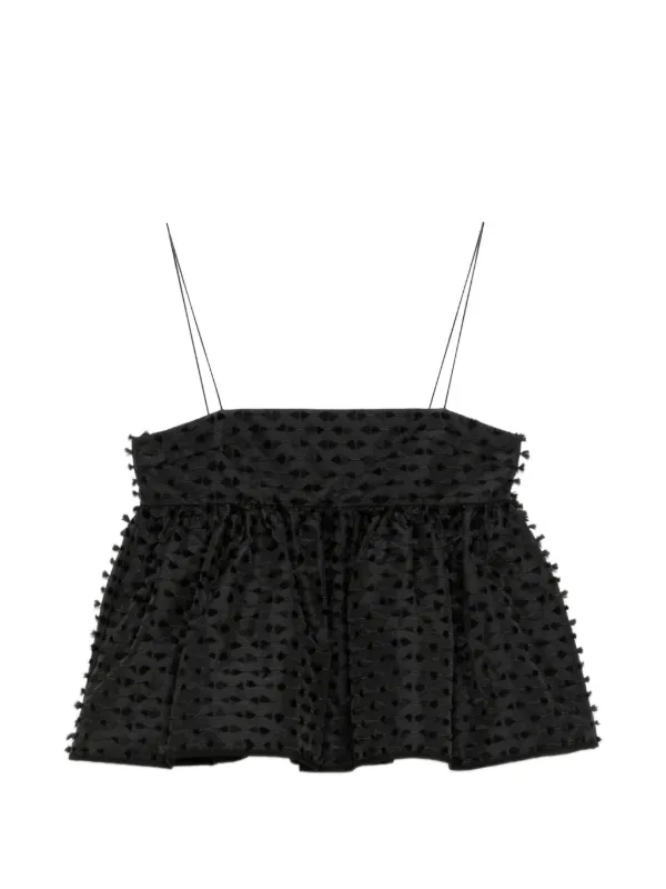 Cecilie Bahnsen Babette トップ | ブラック | FARFETCH JP