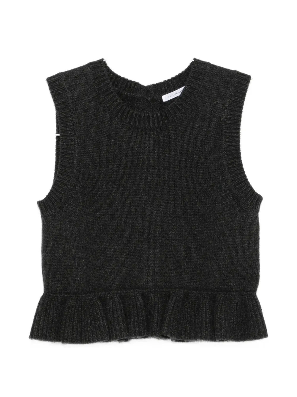 Cecilie Bahnsen ruffled button-back vest - Grigio