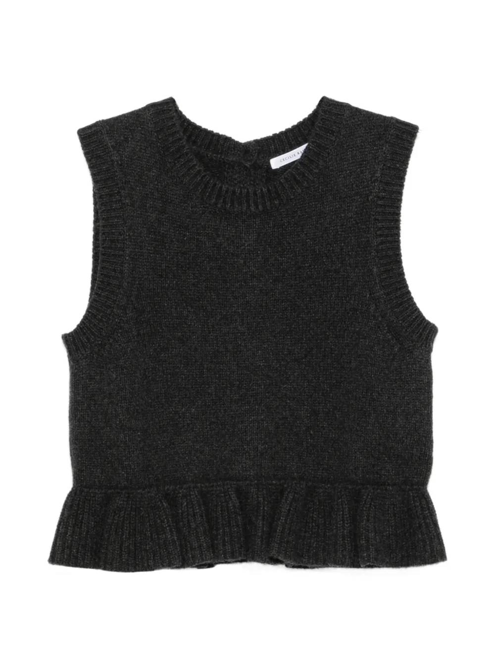 Cecilie Bahnsen ruffled button-back vest - Grigio