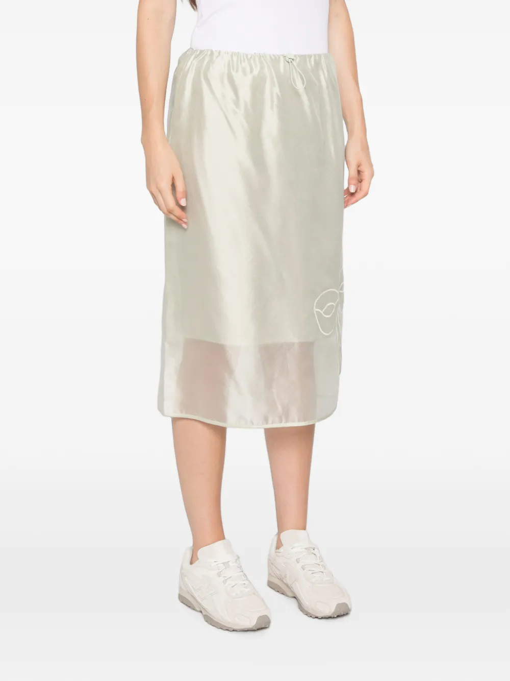 Cecilie Bahnsen Bria Skirt in Green, view 3