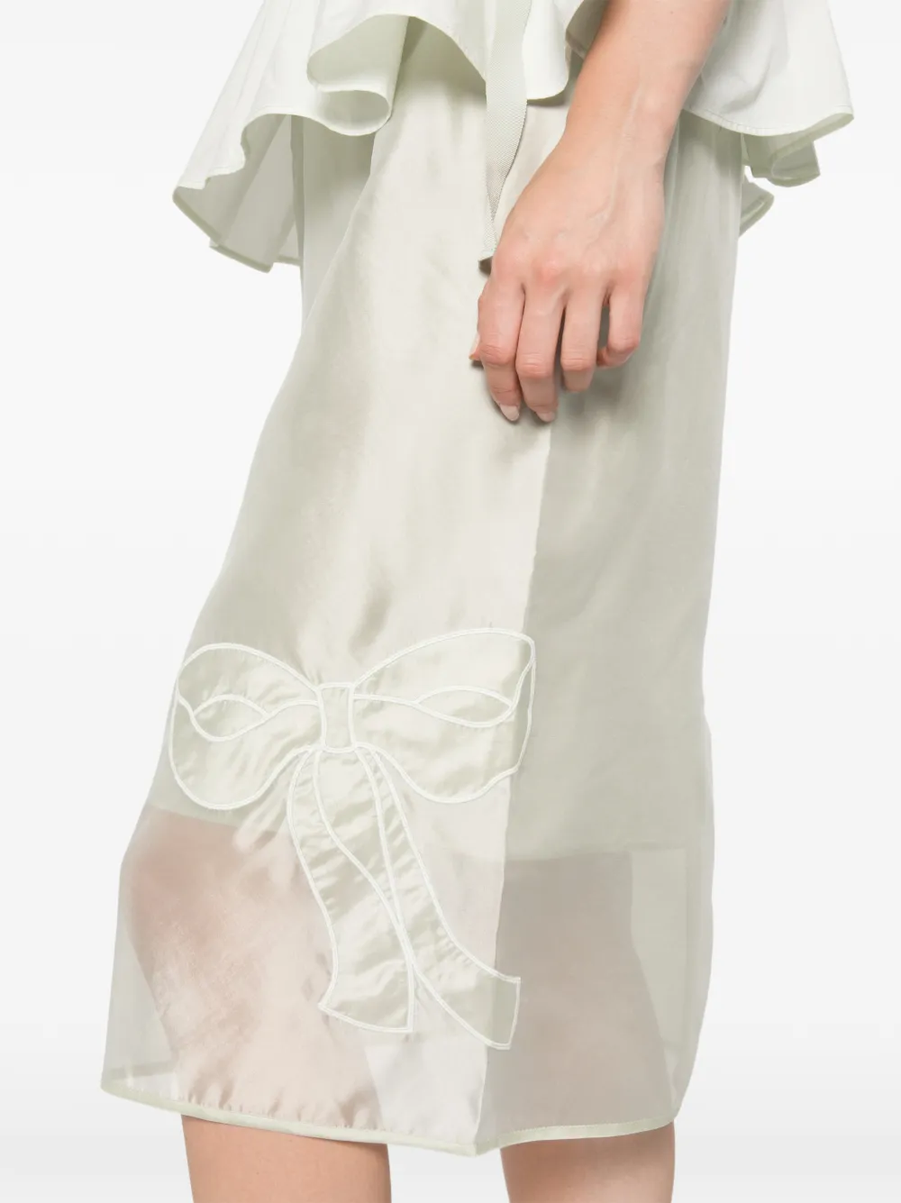Cecilie Bahnsen Bria Skirt in Green, view 5