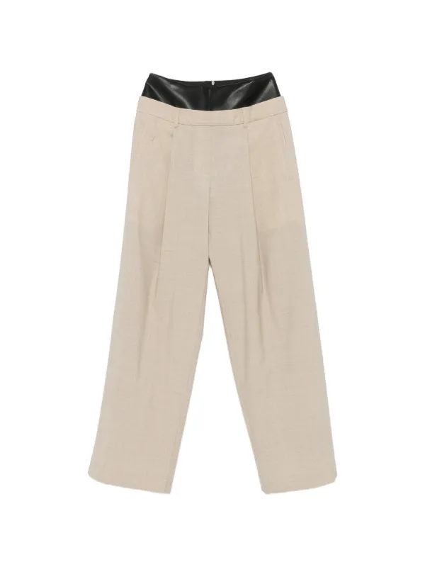 Esse Studios Alessio Pleated Trousers in Neutrals
