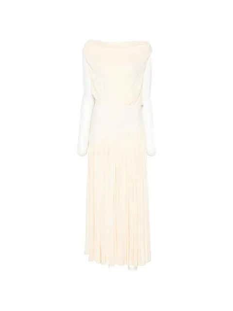 Abadia Gwen pleated midi dress
