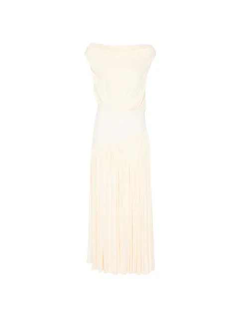 Abadia Gwen pleated midi dress