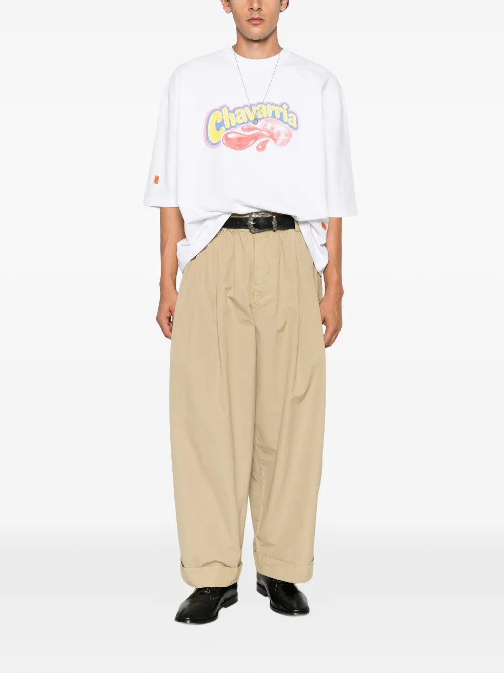 Willy Chavarria Chavaloo Buffalo Graphic-print T-shirt in White, view 2