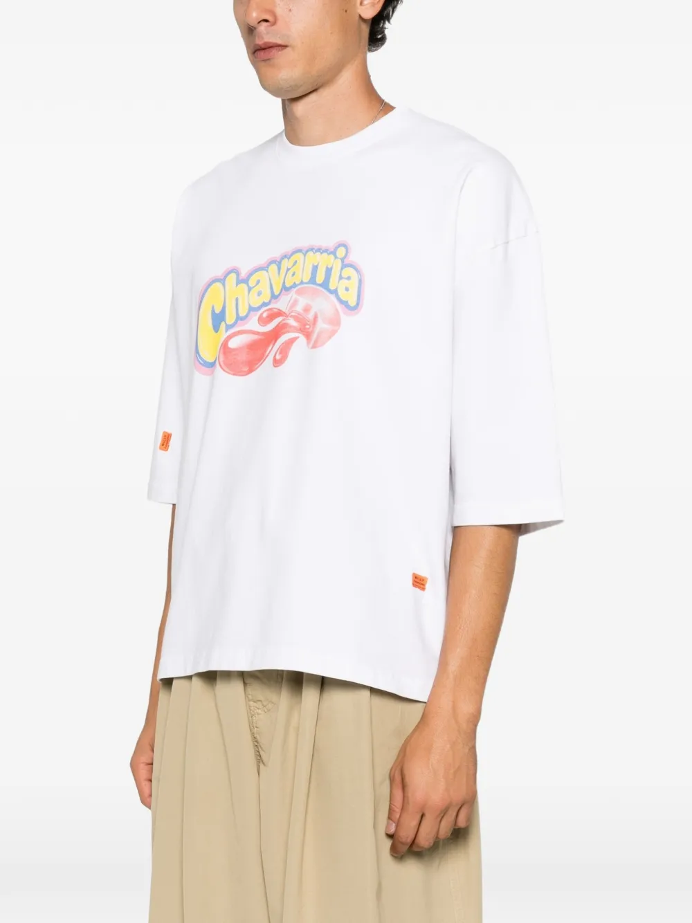 Willy Chavarria Chavaloo Buffalo Graphic-print T-shirt in White, view 3