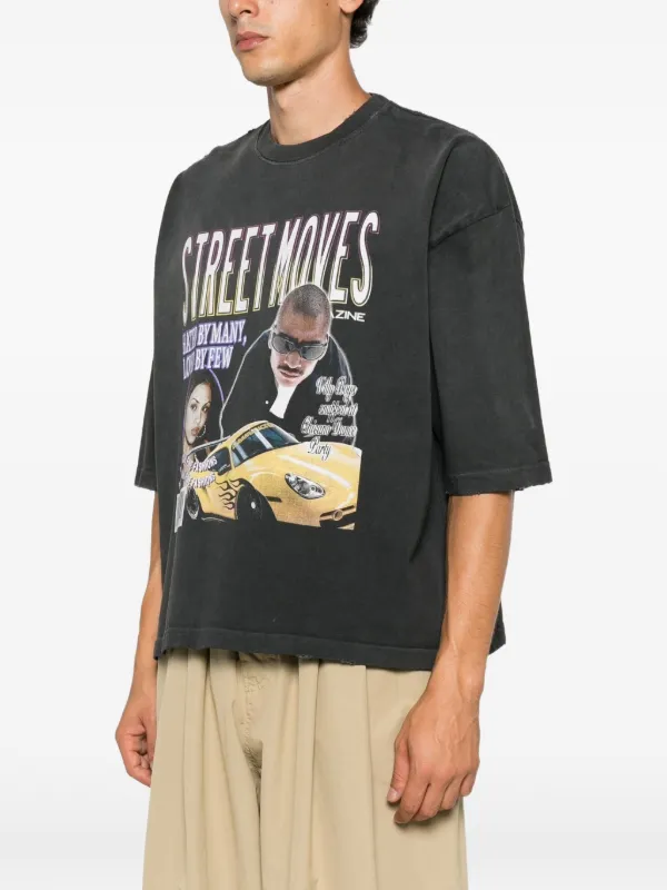 Willy Chavarria Buffalo graphic-print T-shirt | Grey | FARFETCH