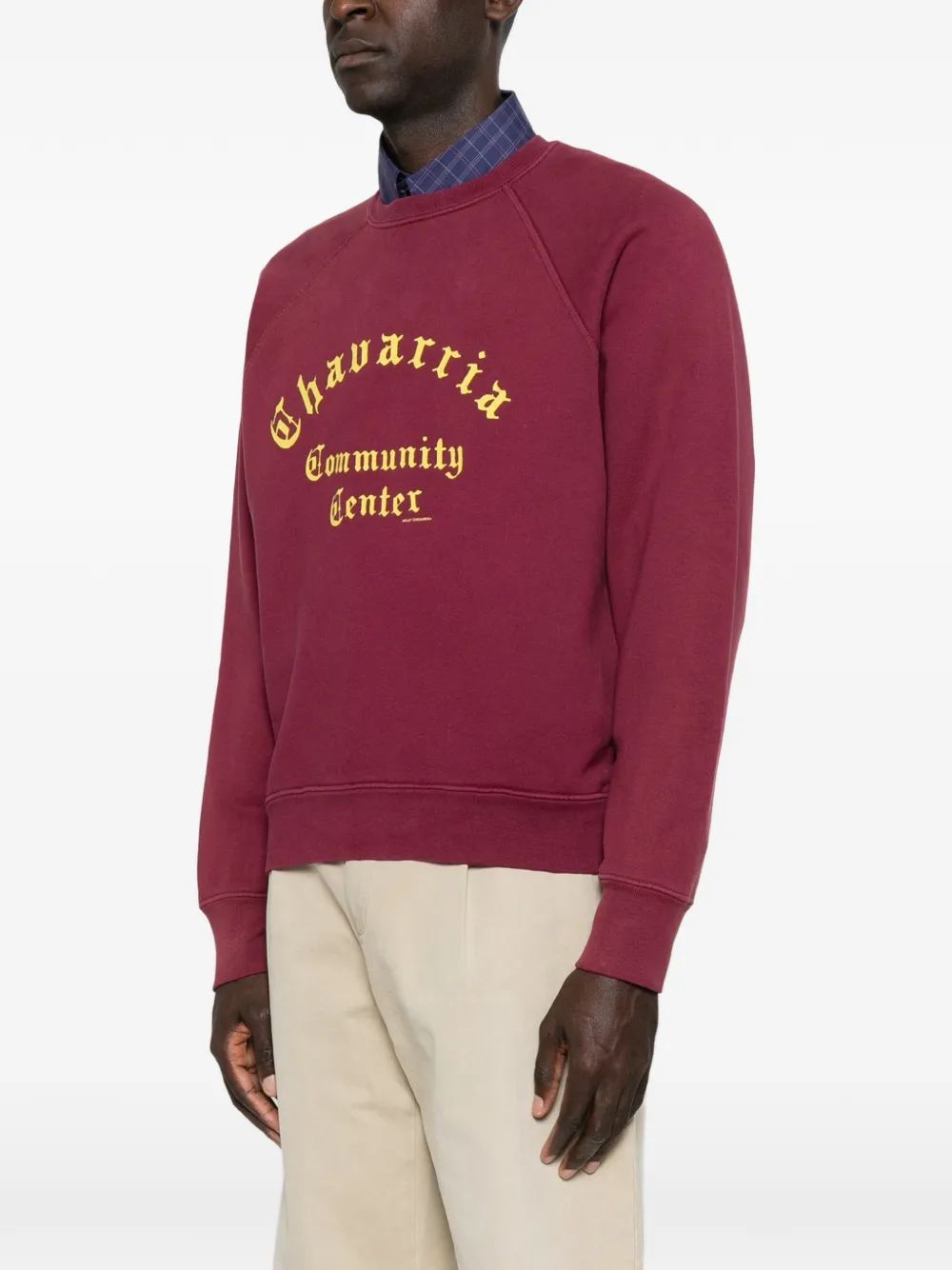 Willy Chavarria Trui met raglan mouwen en logo-print Rood