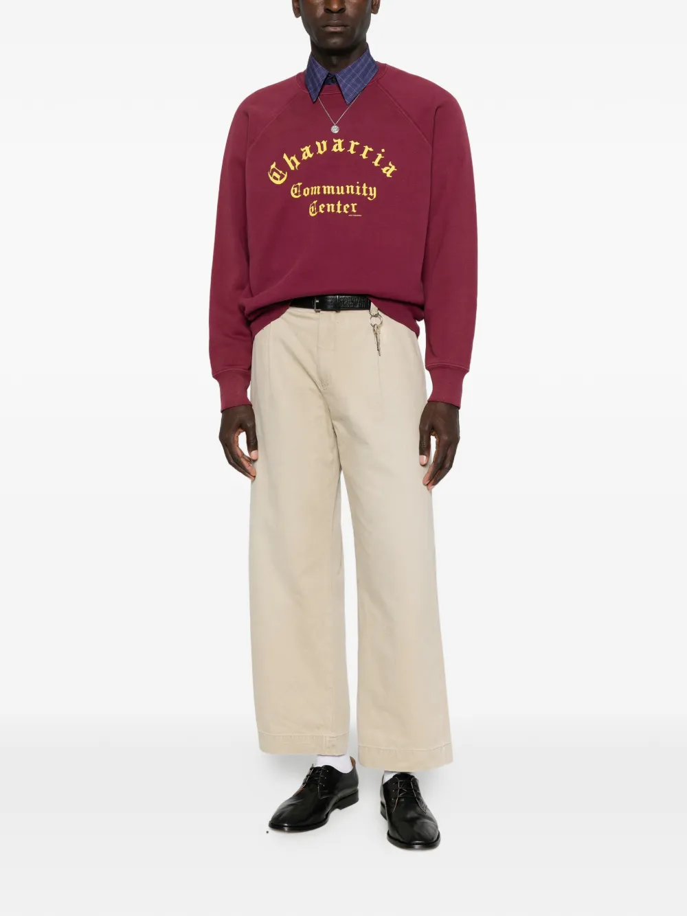 Willy Chavarria Trui met raglan mouwen en logo-print Rood