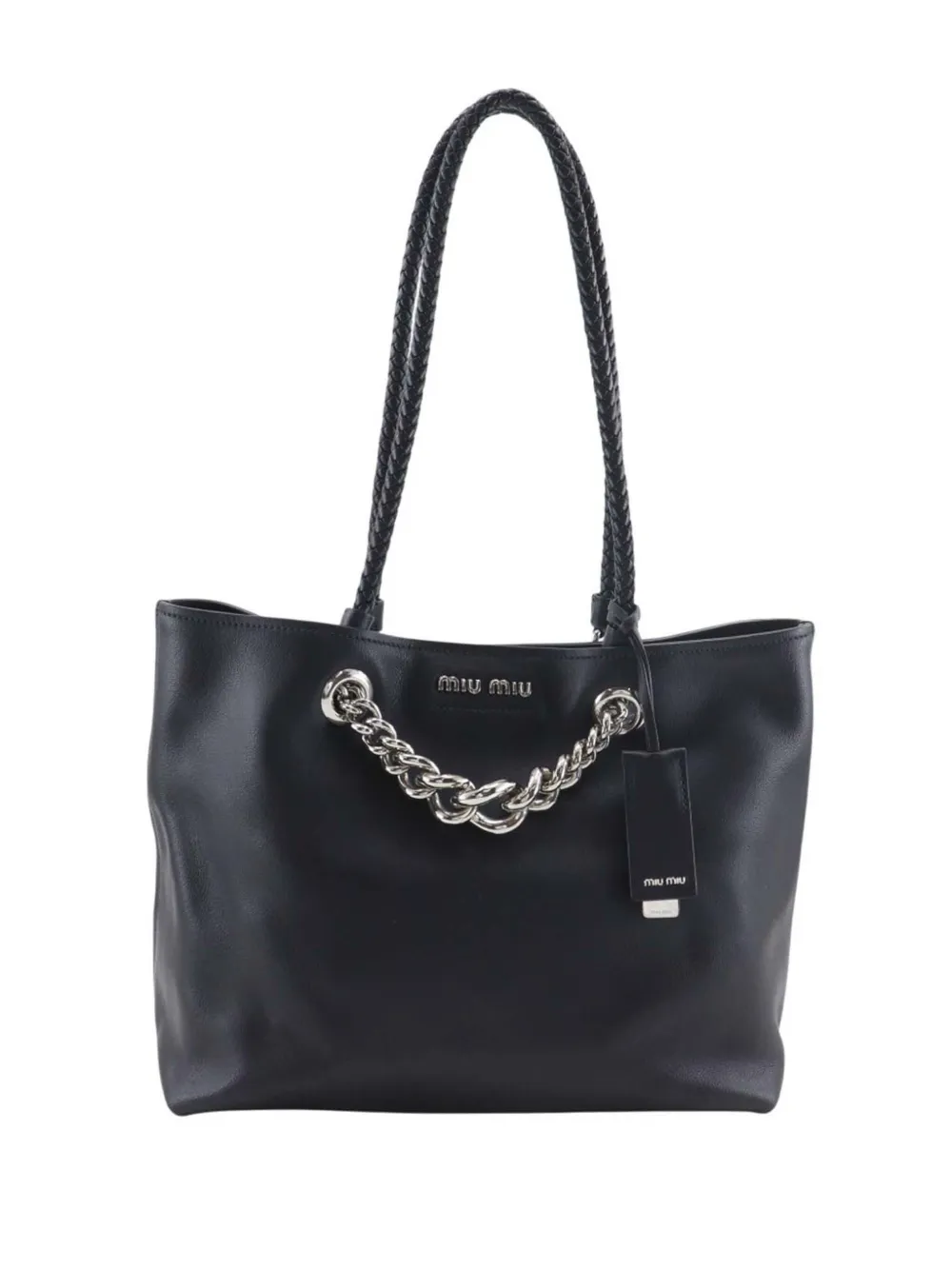 Miu Miu Pre-Owned 2010-2026 Leather Chain tote bag - Nero