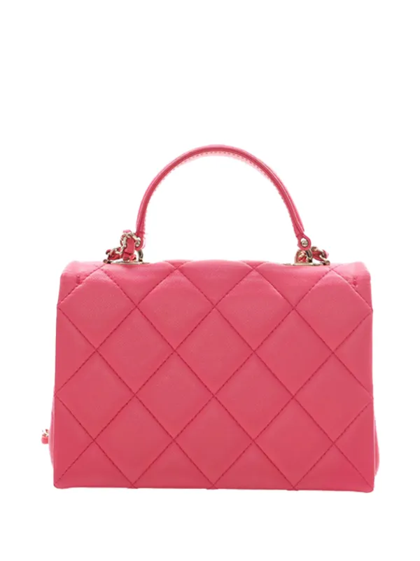 CHANEL Pre-Owned 2021-2026 Mini Quilted Caviar Retro Twist Top
