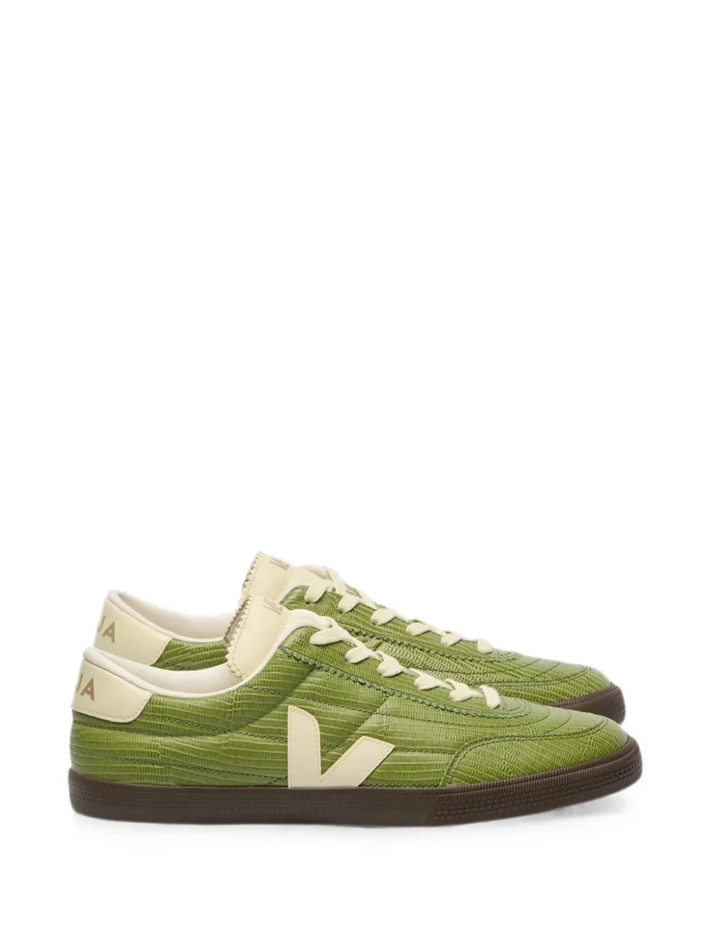 VEJA Panenka sneakers met hagedissen-effect Groen