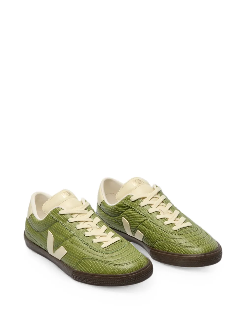 VEJA Panenka sneakers met hagedissen-effect Groen