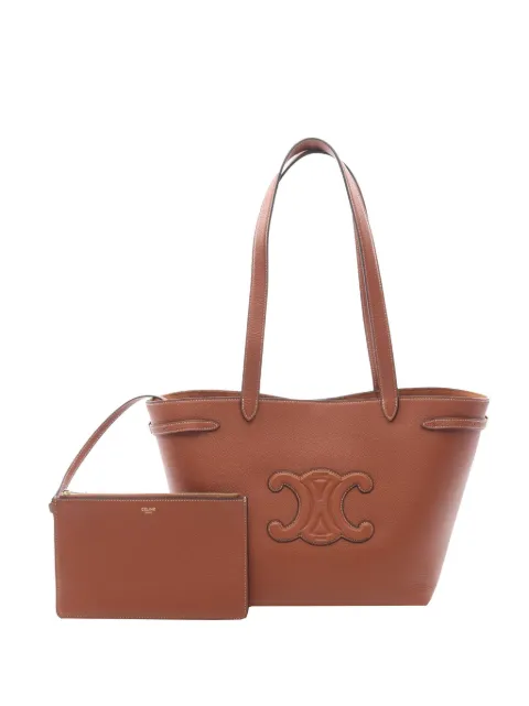 Celine Pre-Owned 2010-2026 Small Calfskin Cabas Cuir Triomphe Anais tote bag