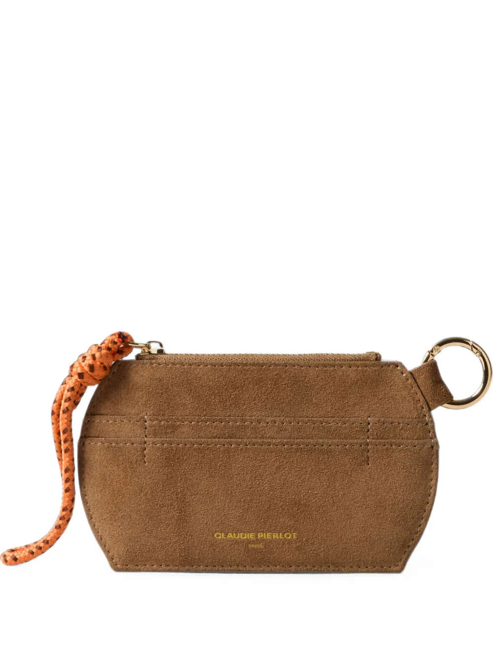 Claudie Pierlot beige suede cardholder - Toni neutri