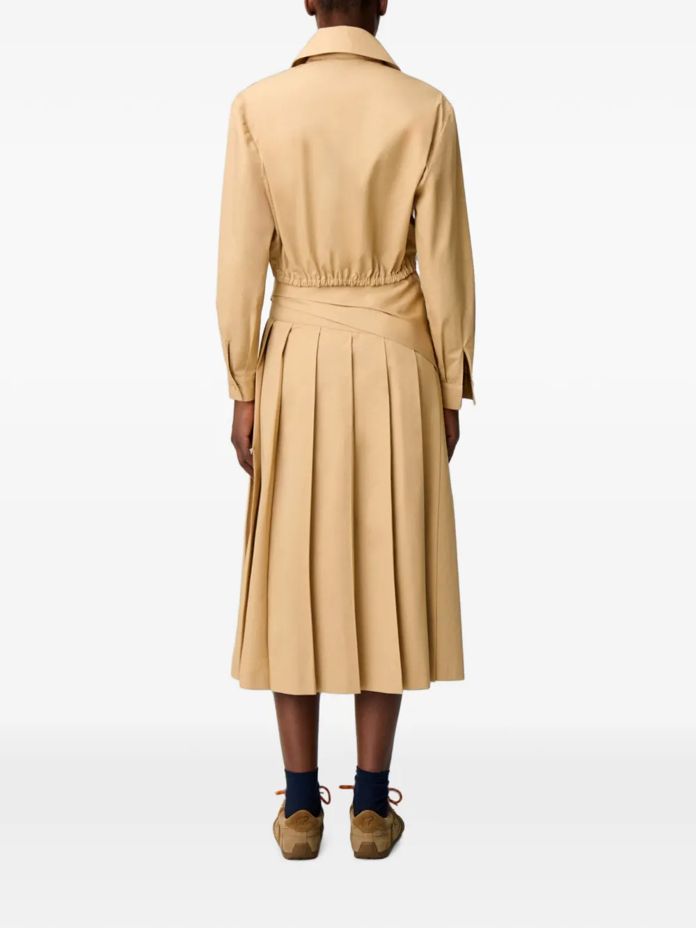 Claudie Pierlot Cropped blouse met hoge hals Beige