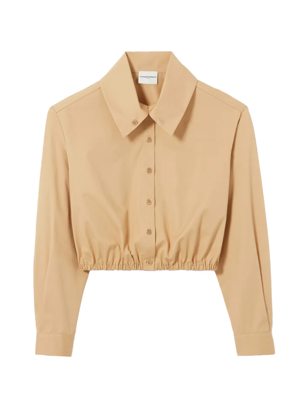 Claudie Pierlot cropped high neck shirt - Toni neutri