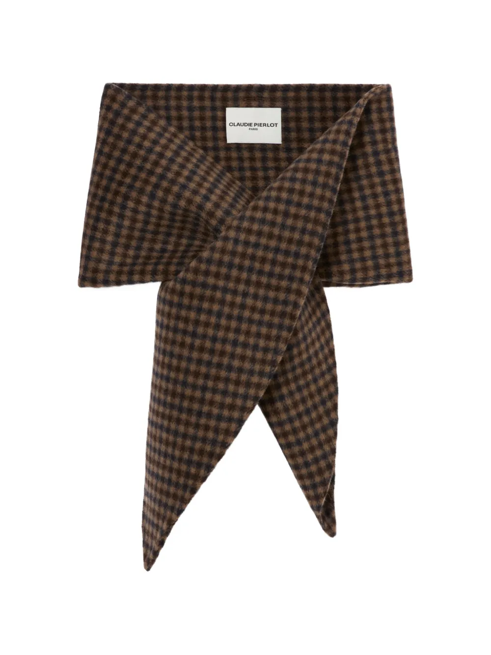 Claudie Pierlot Sciarpa a quadri - Marrone