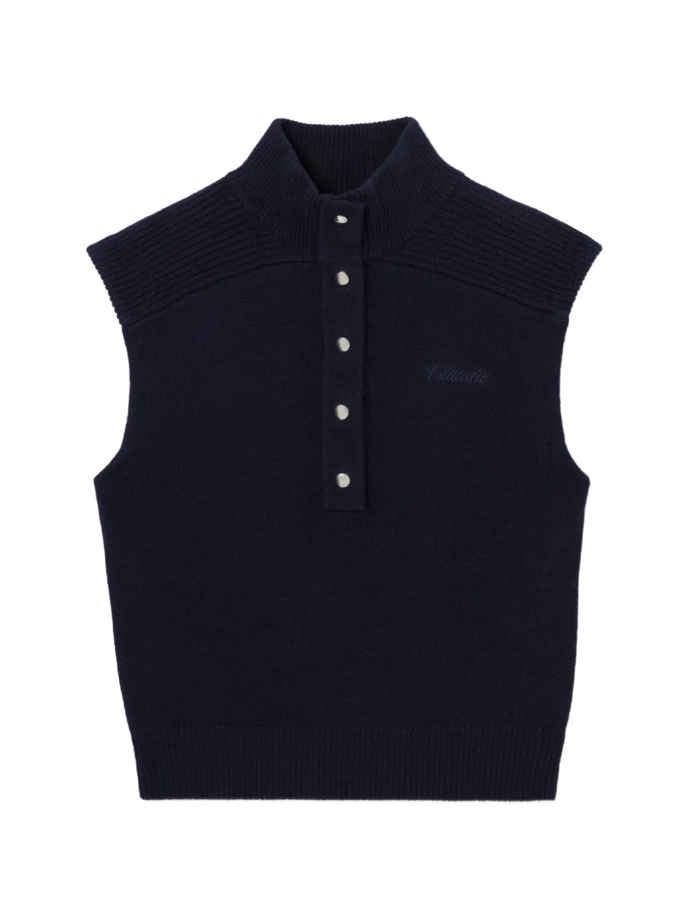 Claudie Pierlot sleeveless wool jumper Blauw