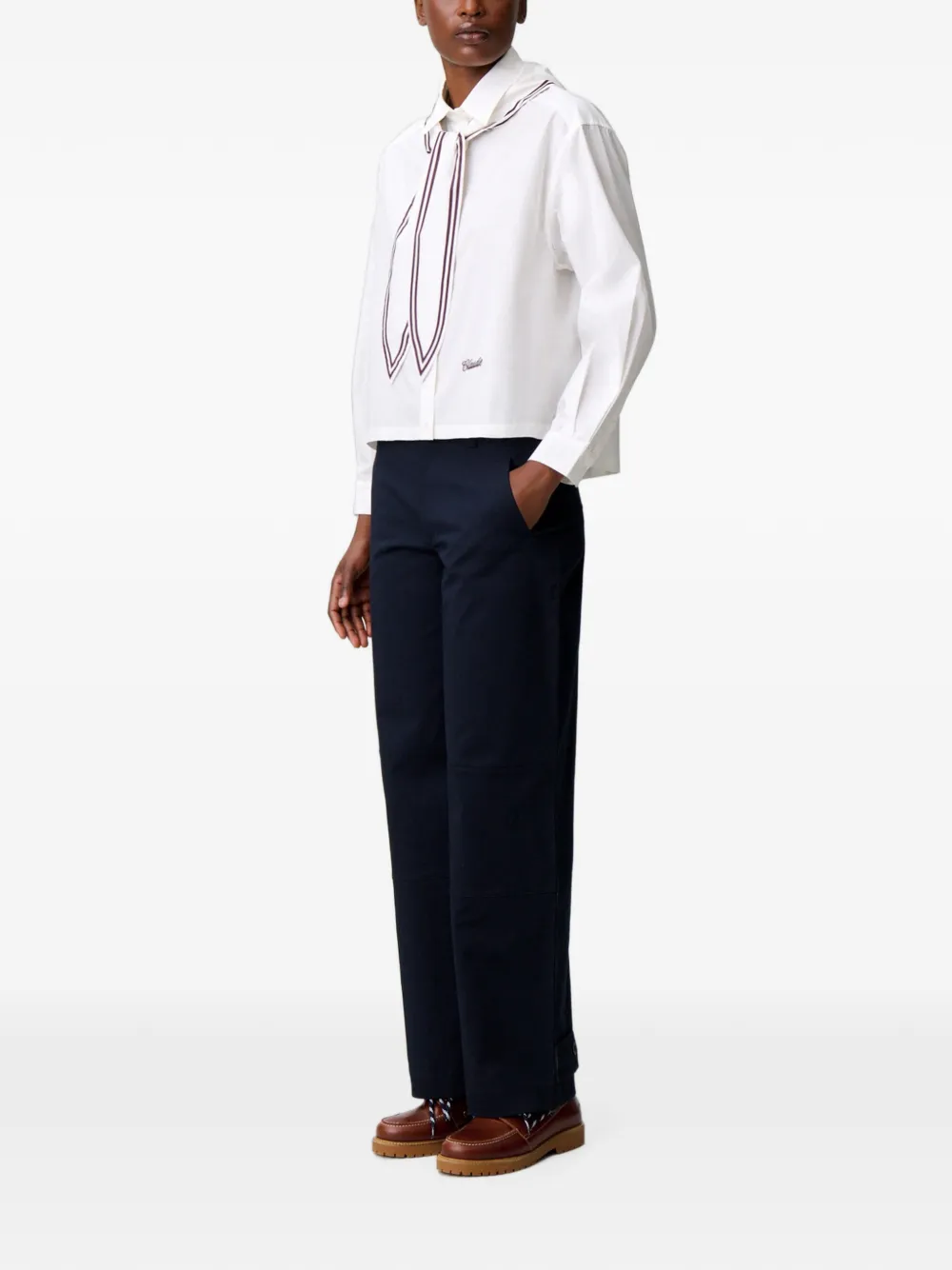 Claudie Pierlot Katoenen overhemd Wit