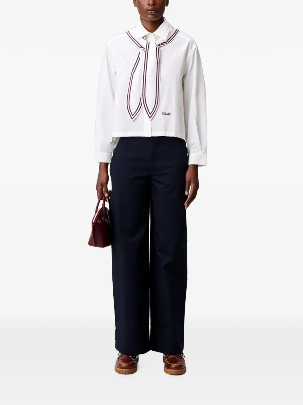 Claudie Pierlot Katoenen overhemd Wit