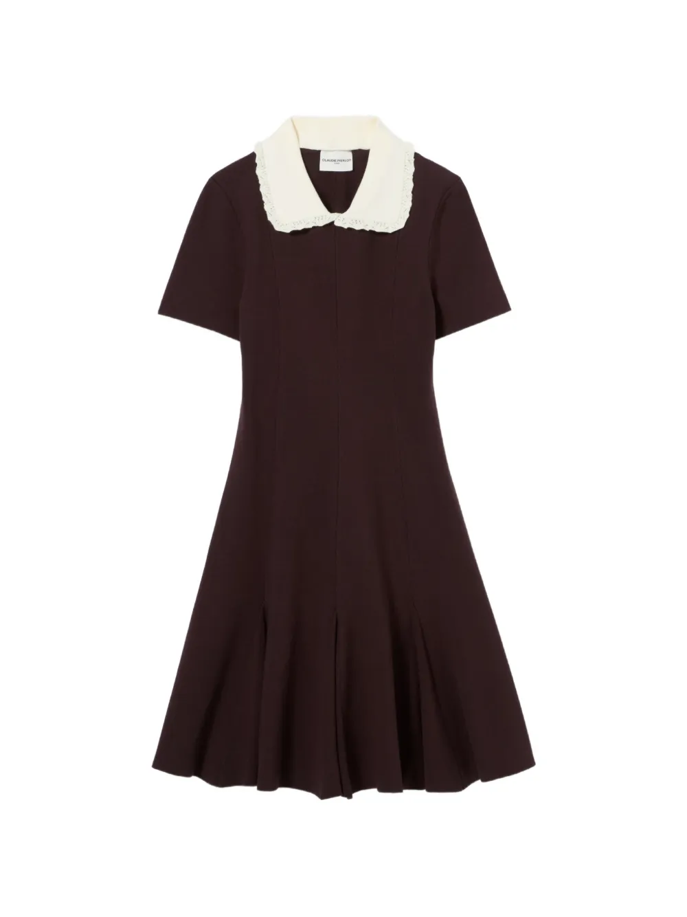Claudie Pierlot contrast collar knit skater dress - Viola