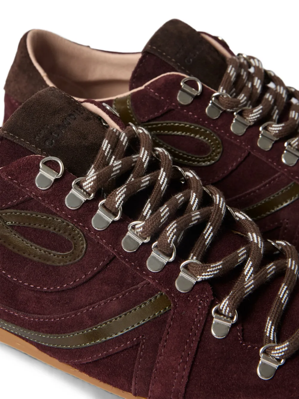 Claudie Pierlot Swing bordeauxrode suède sneakers Paars