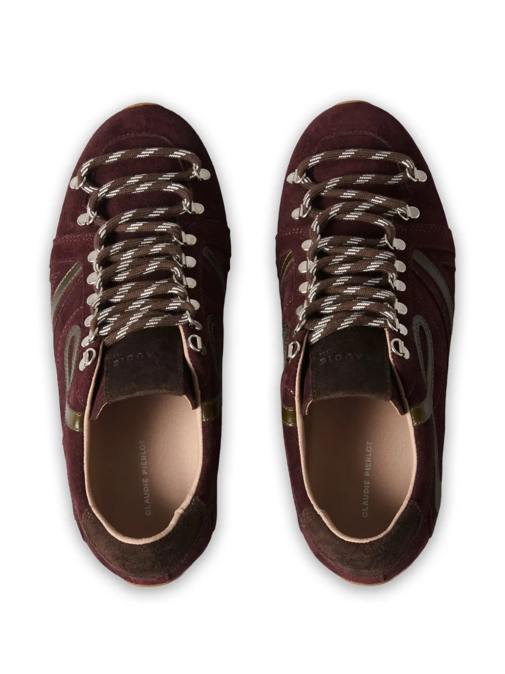Claudie Pierlot Swing bordeauxrode suède sneakers Paars