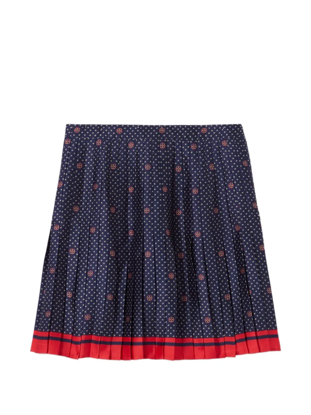 Claudie Pierlot pleated scarf-pattern mini skirt - Blau