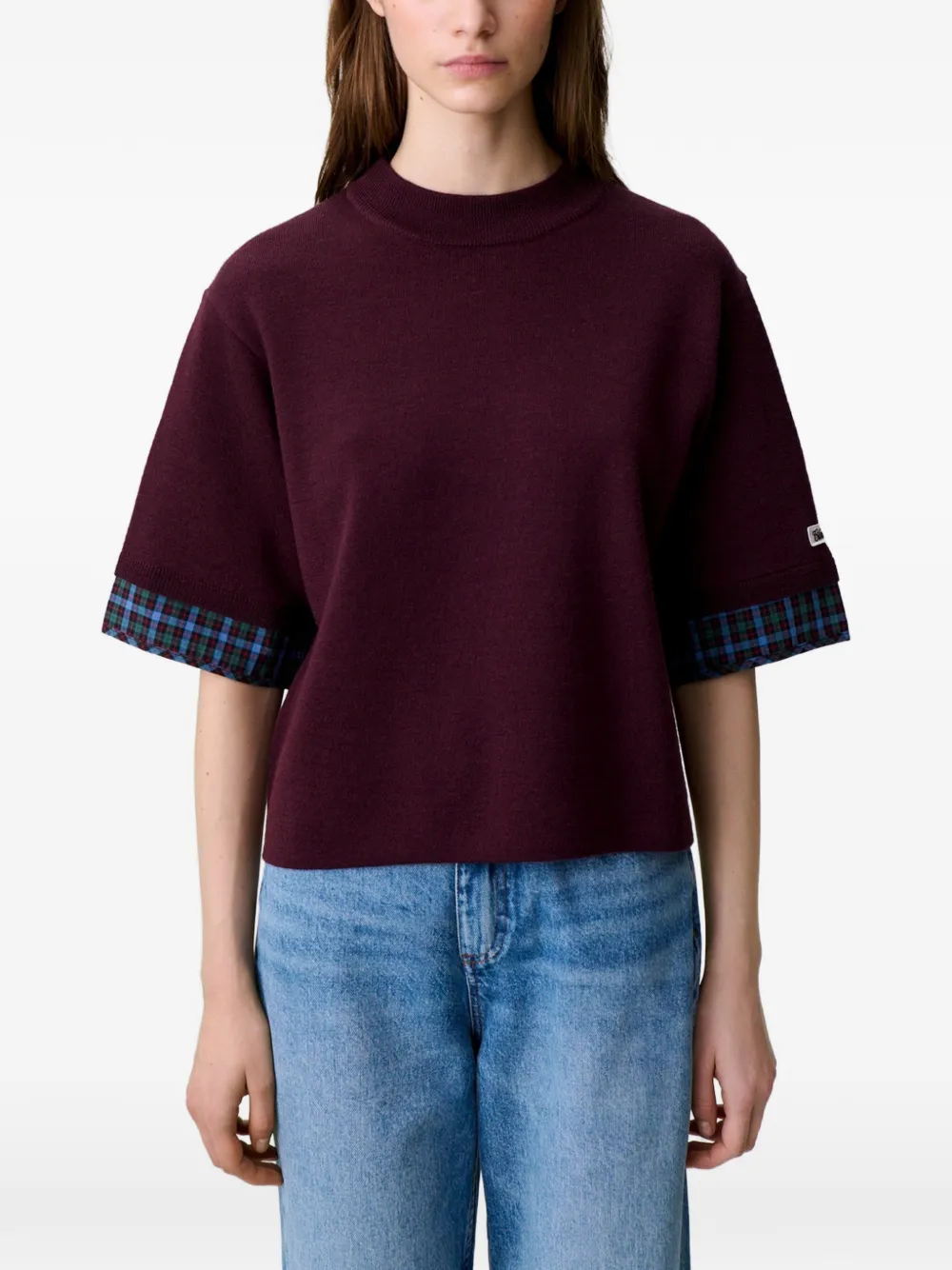 Claudie Pierlot Gebreide trui met trechterhals Rood