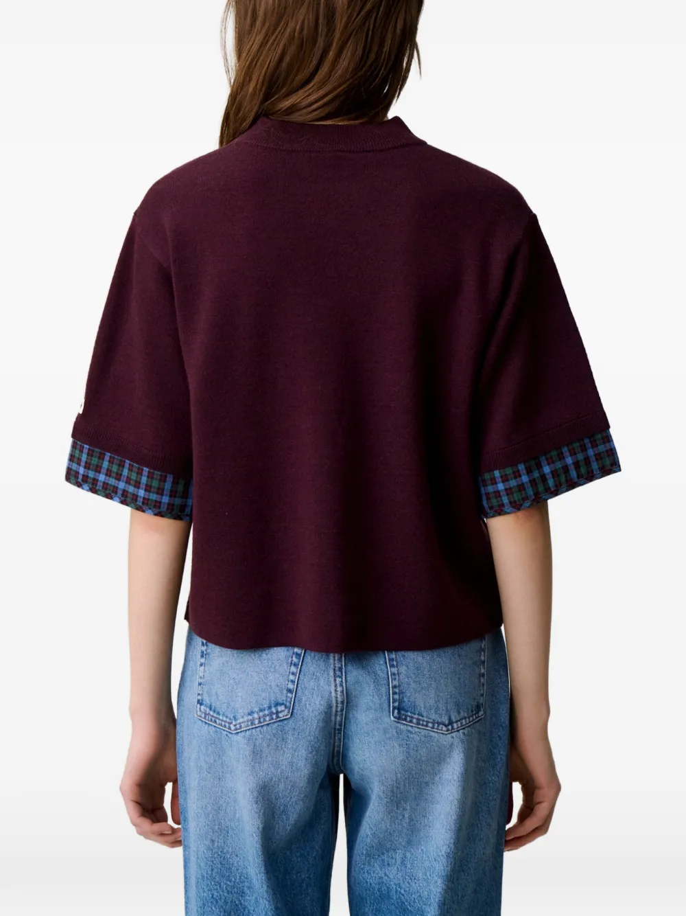 Claudie Pierlot Gebreide trui met trechterhals Rood